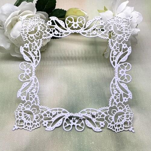 Butterfly flower lace frame DIY Craft Metal Cutting Die Scrapbook Embossed Paper Card Album Craft Template Stencil Dies