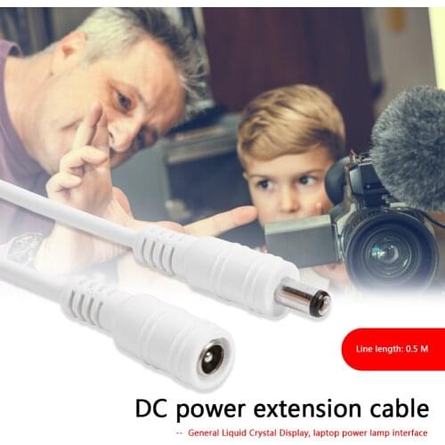 DC White 0.5 2 3 5 10M 12V-24V Power Extension Cord 5.5x2.1mm Male Female Power Adapter Cable For CCTV Camera Home Appliance