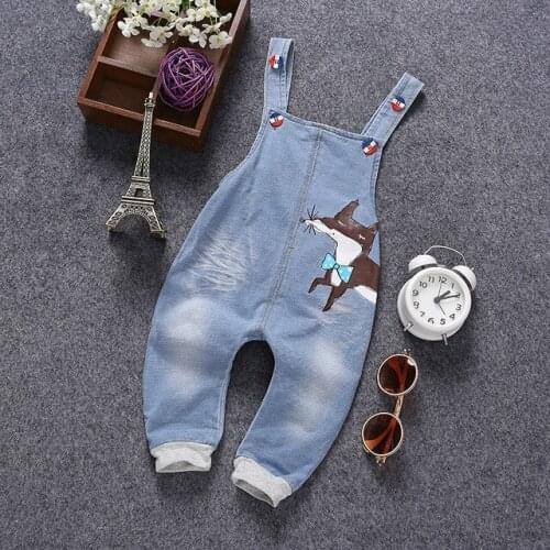 Childrens Overalls Toddler Denim Suspender Pants Jumpsuit for Girls Kids Clothes 2019 Autumn New Baby Boys and Girls Overalls
