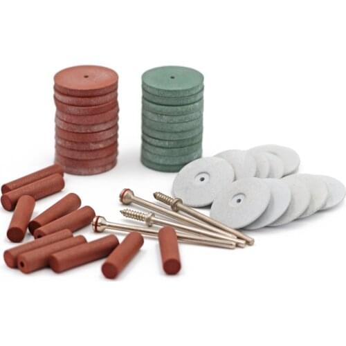 Dental Polishing Wheel Kits Round Silicone Rubber Grinding Polishing Disc Teeth Polisher Low-Speed Teeth Whitening Materials