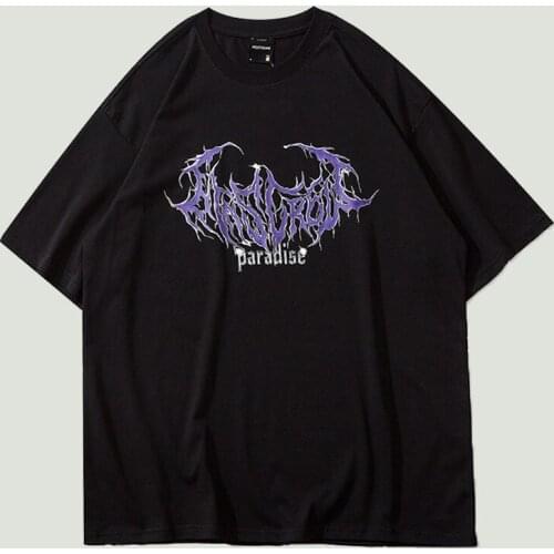 Hip Hop Streetwear Graphic Printed T-Shirt Mens 2021 Summer Harajuku Oversized Cotton Short Sleeve T-shirts Couples Loose Tops