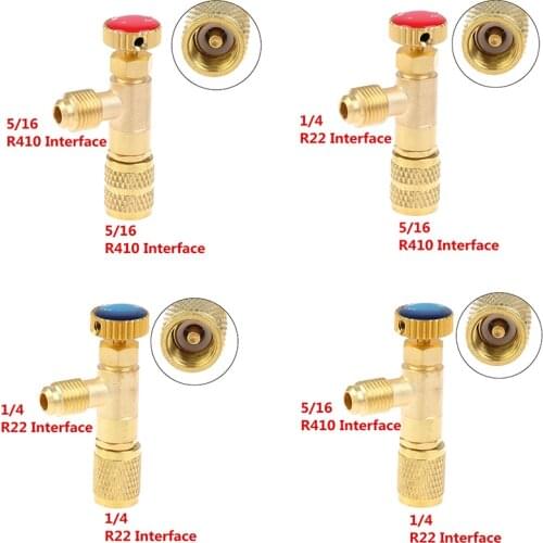 Hot Sale Air Conditioning Refrigerant Liquid Safety Valve 1/4 "R410A R22 Safety Adapter Air Conditioning Repair And Fluoride