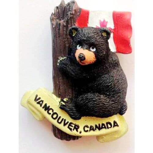 Canadian Flag Cute Cubs High-grade Resin 3D Fridge Magnets Tourism Souvenir Home Decoration Refrigerator Magnetic Stickers