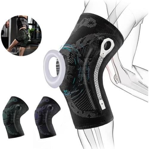 1Pc/Compression Knee Support Sleeve Protector Elastic Knee Pads Arthritis Brace Springs Gym Sports Basketball Volleyball Running