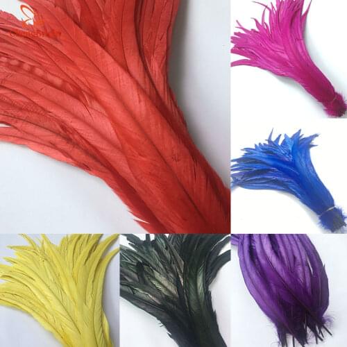 Nice 50PCS 35-40CM/14-16Inch Natural Rooster Feathers Feather For Decoration Crafts Christma Diy Rooster Plume Accessories