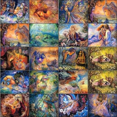 Cross stitch cuadros full square embroidery 5d diamond painting kit set Landscape animal girl woman color complet dirll drawing