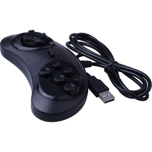 Hot High Quality USB Gamepad Game Controller 6 Buttons for SEGA USB Gaming Joystick Holder for PC MAC Mega Drive Gamepads