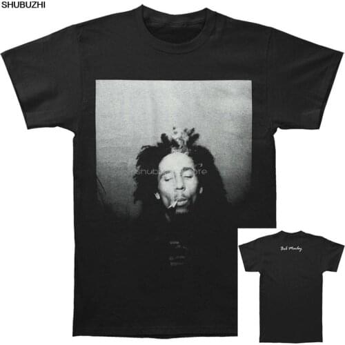 Bob Marley Mens Smoking T-shirt Black sbz6163