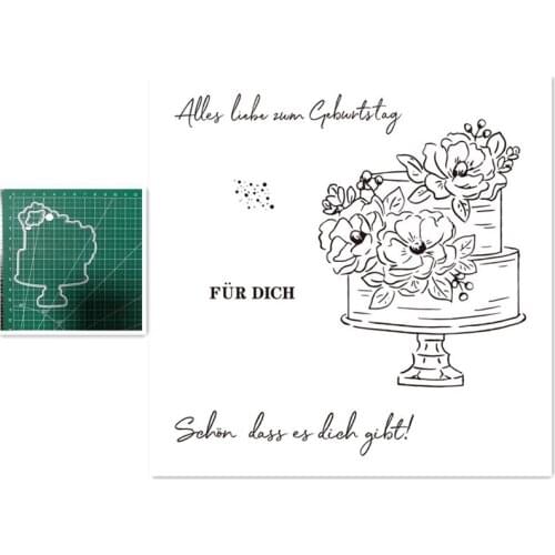 German Metal Cutting Dies Clear Cling Stamp Set For DIY Scrapbook Card Photo Album Decoration Embossing Handmade Craft Knife