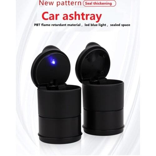 New Pattern High Flame Retardant PBT Car Ashtray LED Light and Seal Space Good Price Ashtray Environment Friendly Ashtray