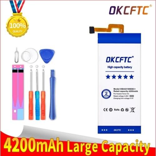 Original OKCFTC HB444199EBC+ For Huawei Honor 4C C8818 CHM- CL00 CHM-TL00H Replacement Phone Battery