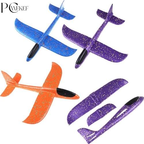 DIY 48cm Hand Throw Flying Glider Planes Toys For Children Foam Aeroplane Model Party Bag Fillers Flying Glider Plane Toys Game