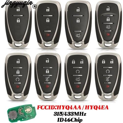Jingyuqin Remote Car Key 315/433Mhz ID46 Chip HYQ4AA/HYQ4EA For Chevrolet Blazer Traverse Camaro Cruze Malibu Equinox Spark Trax