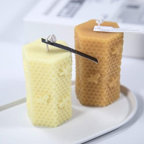 Hexagon Shape Candle Silicone Mold DIY Aroma Plaster Crafts Mould Honeycomb Candle Soap Molds