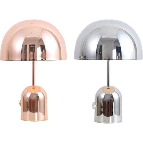 Modern Bell Table Lamp Steel Desk Lamp Home Lighting For Bedroom Living Room Study Home Decor Simple Creative Lamp TA051