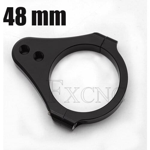 Black 48MM Motorcycle Stabilizer Steering Damper Mounting Bracket Kit Fork Clamp Support Holder Electric Scooter Accessories