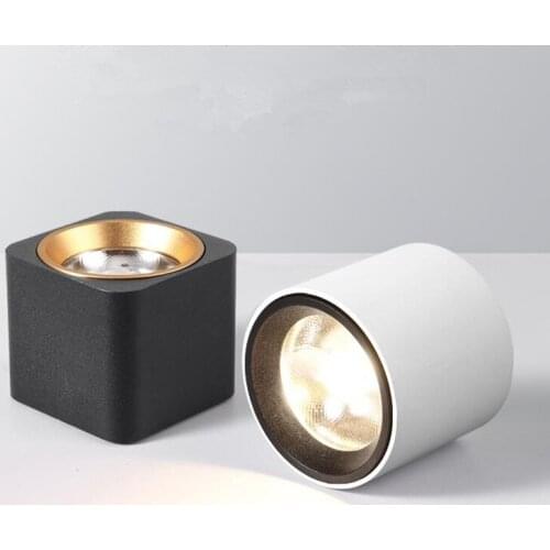 COB Downlight Surface Mounted Led Downlight 3W/5W/7W/10W Dimmable Led Spot High Bright Living Room Clothes Store Ceiling Lamp