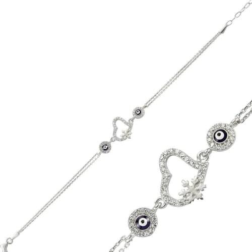 Tevuli 925 Sterling Silver The Genres Change Snowflake heart bracelet