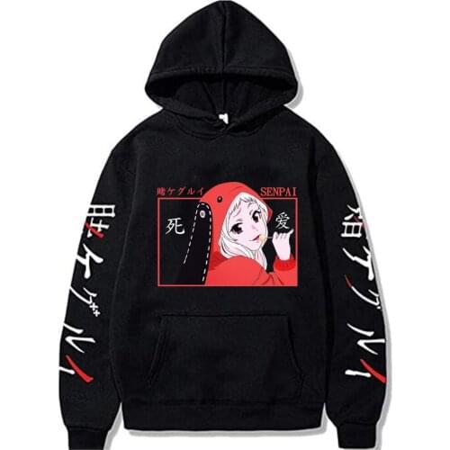 Anime Kakegurui Print Hoodies Men Kawaii Sweatshirts Harajuku Funny Runa Yomozuki Cute Clothes