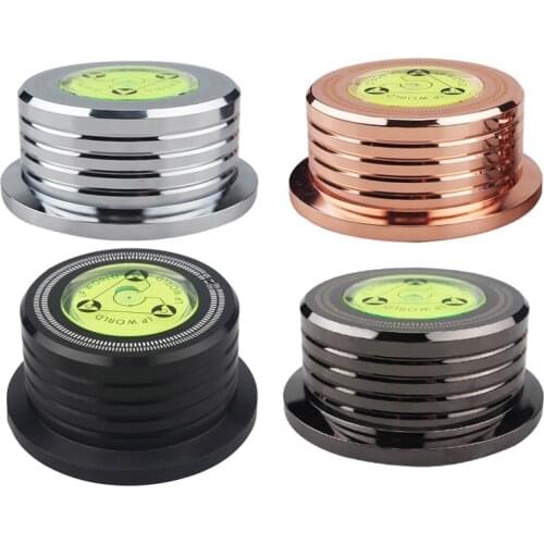 Universal 60Hz LP Vinyl Record Player Disc Turntable Stabilizer with Level Aluminum Alloy Weight Clamp