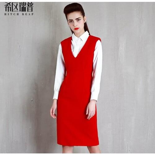 High End WomenS Slim Fit Bag Buttocks Woollen Vest Dress WomenS Spring New Products