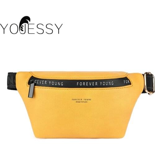 YOJESSY Leather Luxury Brand Fanny Pack Large Capacity Waist Pack Waist Bag women Belt Bag Multifunction Chest Bag