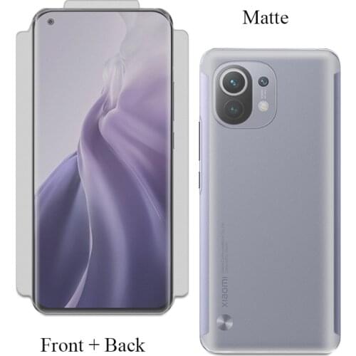 20D Front Back Matte & HD Screen Protector For Xiaomi Mi 11 lite 11Pro Ultra 10s 10 Pro Foil Hydrogel Full Cover Not Glass