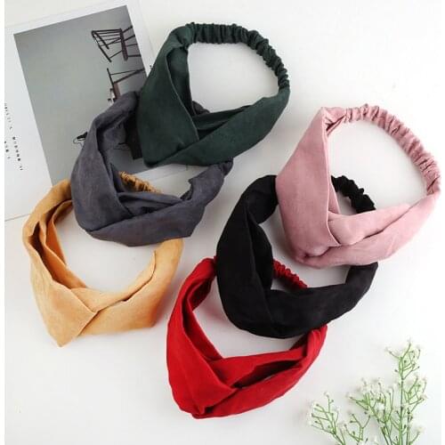 2021 Lady Headdress Plaid Bow Headband Turban Elastic Headwear Head Wrap Women Accessories For Women Hair Bands