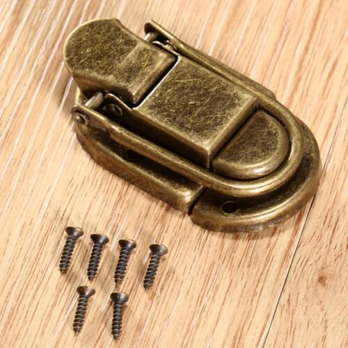 1Pc Iron Vintage Lock Chest Box Jewelry Gift Wooden Box Suitcase Buckle Toggle Hasp Latch Catch Clasp Furniture Hardware 60x34mm