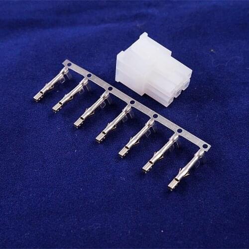 10 pcs 5557 6 Position 6 Pin 4.20 mm Male Housing PCI-E PCIe GPU Graphics Card Power Connector Shell white + Crimp Contact Pin