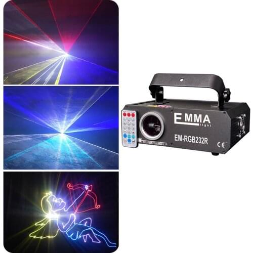 2w Rgb Dmx ILDA Remote Control Animation Music Bluetooth Disco Dj 3d Laser Lighting Show System