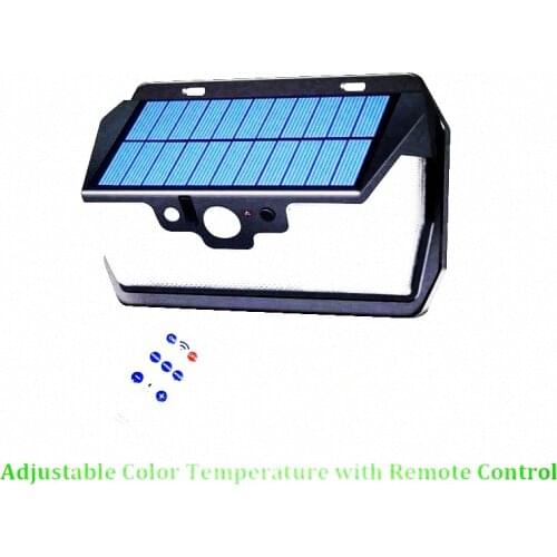 55 leds Solar light remote control radar 3 side lighting usb port Models Dimmable led lamp camp Outdoor Garden street wa