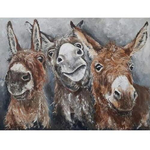 Diy Donkey Diamond Paint Mother Child Diamand Embroidery Painting Craftwork Rhinestone Picture Wall Sticker Hobby Diamond Dotz