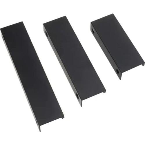 Aluminum Fashion concealed Cabinet Pull Black Cupboard Handles bedroom pull Hardware knobs