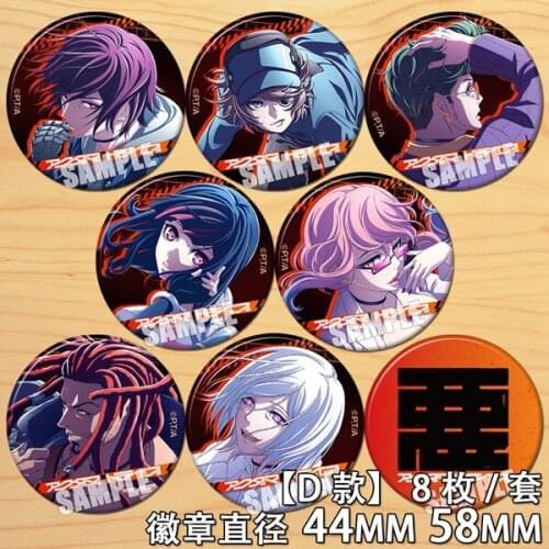 Anime Akudama Drive Figure 58mm Badge Round Brooch Pin Gifts Kids Collection Toy