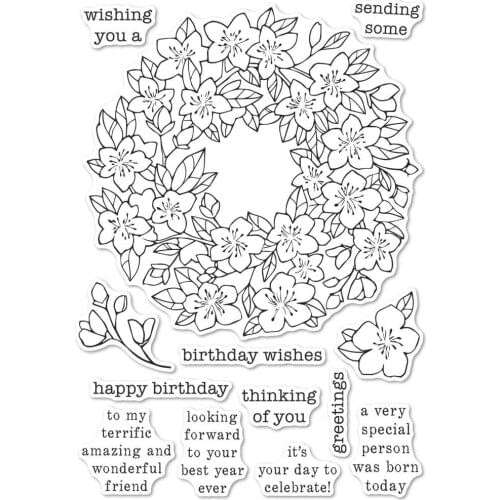 Flower transparent Clear Silicone Stamp/Seal for DIY scrapbooking/photo album Decorative clear stamp sheets B0615