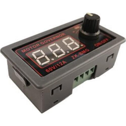 DC 9-60V 12V 24V 36V 48V 12A Motor Controller PWM Adjustable Speed Digital Display Encoder Duty Ratio Frequency ZK-BMG