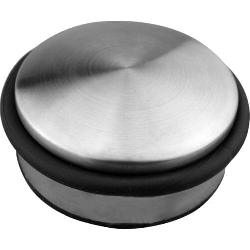 Heavy type Stainless steel door stopper With Protective Rubber and Ring Non-slip Base,Floor mount Door Stop,42mm high doorstops