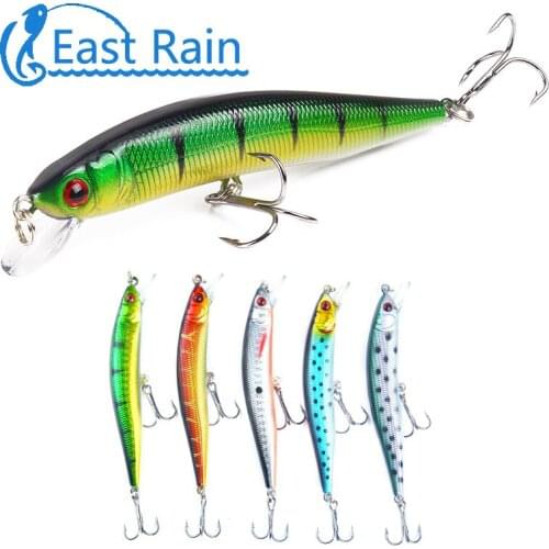 East Rain 3.94in 4pcs Floating Minnow Fishing Lure Laser Hard Artificial Bait Fishing Wobblers Crankbait Minnows shipping