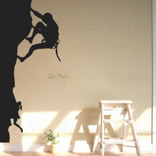 Extreme Sport Wall Murals Mountion Climbing Sportsman Wall Vinyl Sticker Outside Sports Window Decal Cliff Climb Wallpaper AC499
