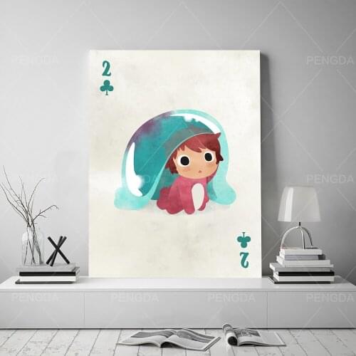 Canvas Pictures Hayao Miyazaki Home Decor Japan Anime Movie Paintings Ponyo on the Cliff Poster Prints Wall Art Modular Bedroom