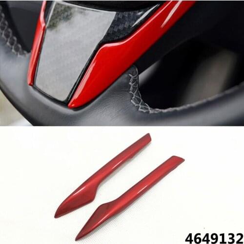 ABS Red For Honda Civic 10th 2016 2017 2018 Car Steering wheel Button frame Cover protector-Car interior styling Accessories