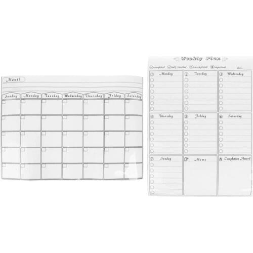 Magnetic Refrigerator Wall Art Sticker Calendar Monthly Weekly Planner White Board Erase For Kitchen 42x30cm