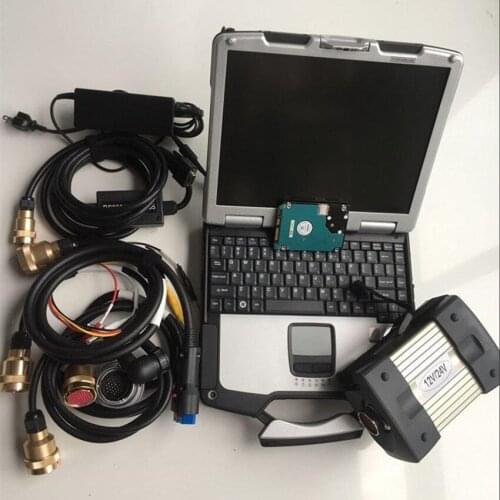 Mb Star C3 Multiplexer Five Cables With Software Hdd Laptop Cf30 Diagnosis Ready to Use
