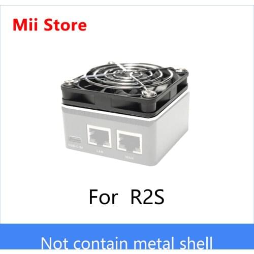 NanoPi R2S metal shell with cooling fan cooling aluminum alloy shell motherboard aluminum alloy protective shell accessories