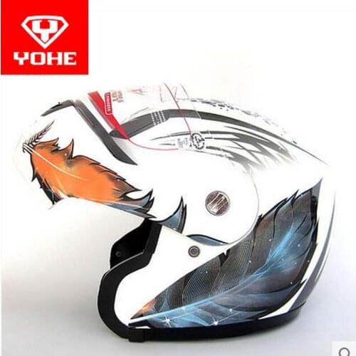 YOHE undrape face motorcycle helmet YH-936 open face Motorbike helmets made of ABS visor is for PC material 10 kinds of colors