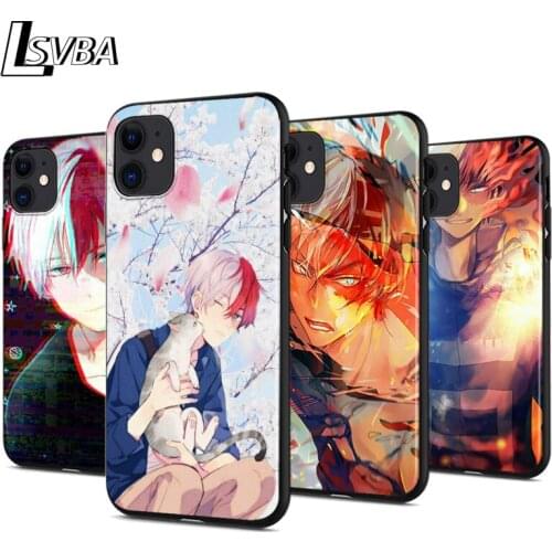 My Hero Academia Todoroki Shoto For iPhone 12 11 XS Pro Max Mini XR X 8 7 6 6S Plus 5 SE 2020 Black Cover Phone Case
