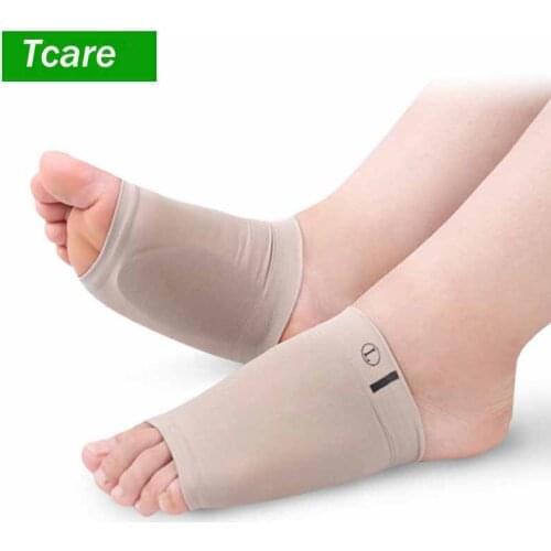 Tcare 1Pair Gel Cushioned Orthotic Arch Support Sleeve Pair for Plantar Fasciitis Flat Feet Pain Heel Spurs Heel Neuromas Relief