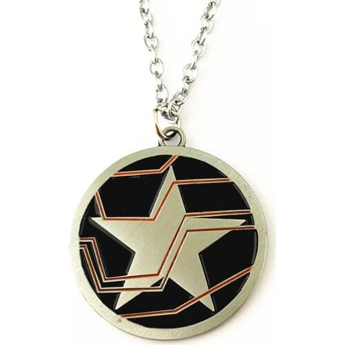 HBSWUI Superhero Winter Soldier Necklace High Quality TV Movie Show Fashion Metal Jewelry Woman/Boy Gift