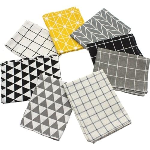 40x60cm Simple Classic Quality Table Napkin Towels Dining Table Mats Cotton Place Mats Plate Mat Coasters 1Pcs